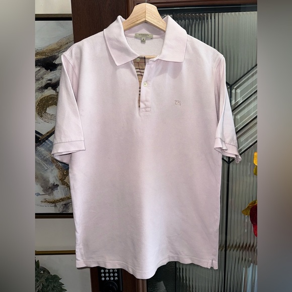 Burberry Other - Burberry Men's Polo Shirt - Soft Pink Size Medium